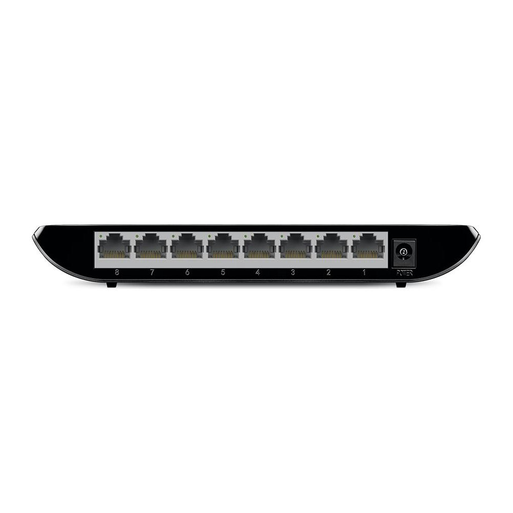 A large main feature product image of TP-Link SG1008D - 8-Port Gigabit Desktop Switch