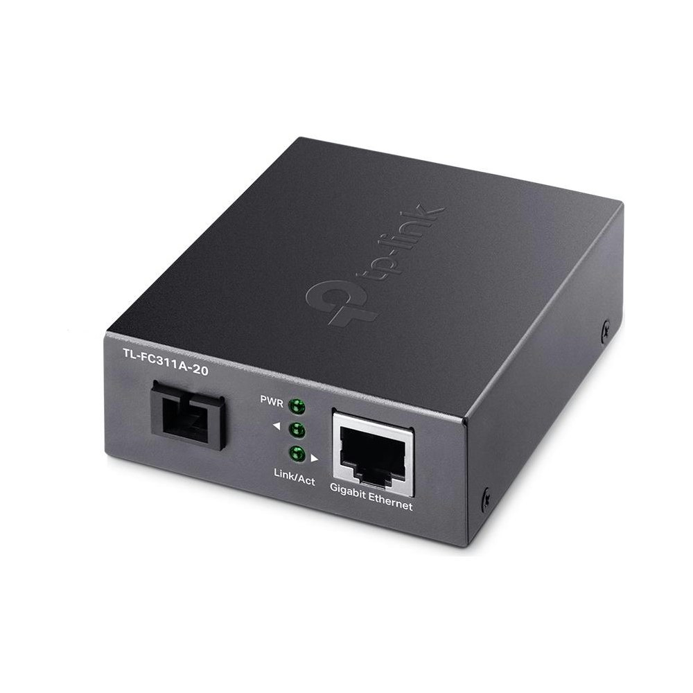 A large main feature product image of TP-Link FC311A-20 - Gigabit WDM Media Converter