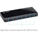 A product image of TP-Link UH720 - 7-Port USB 3.0 Hub with Charging