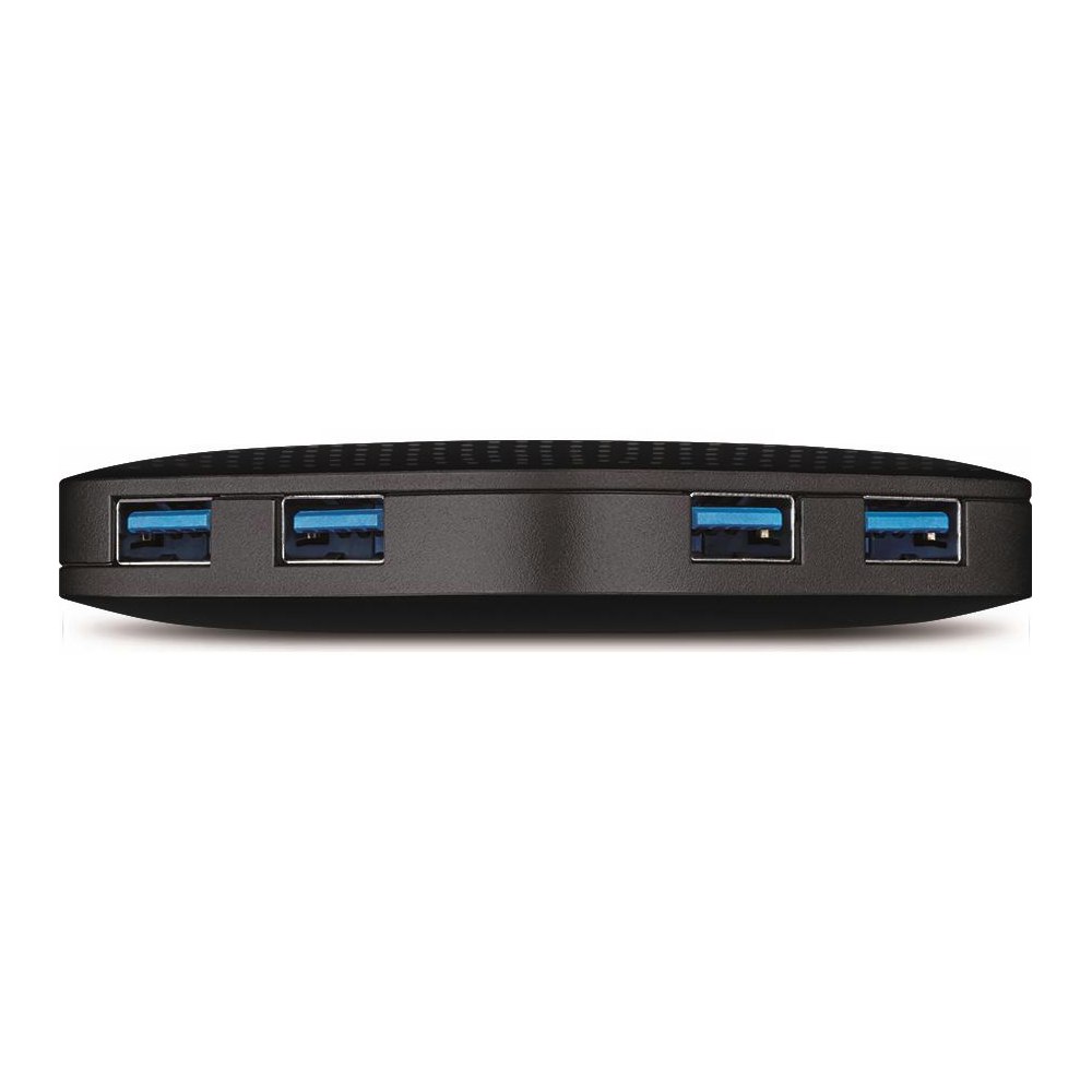 A large main feature product image of TP-Link UH400 - 4-Port USB 3.0 Portable Hub