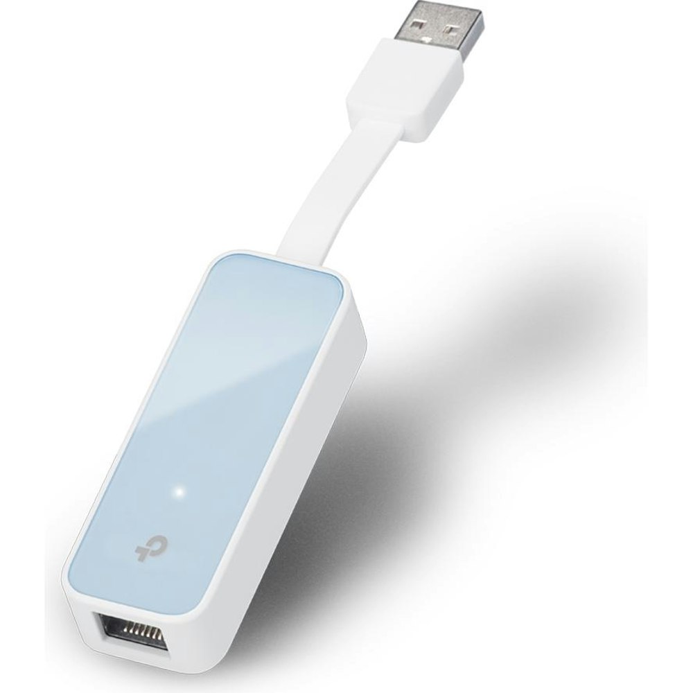 A large main feature product image of TP-Link UE200 - USB 2.0 to 100Mbps Ethernet Network Adapter
