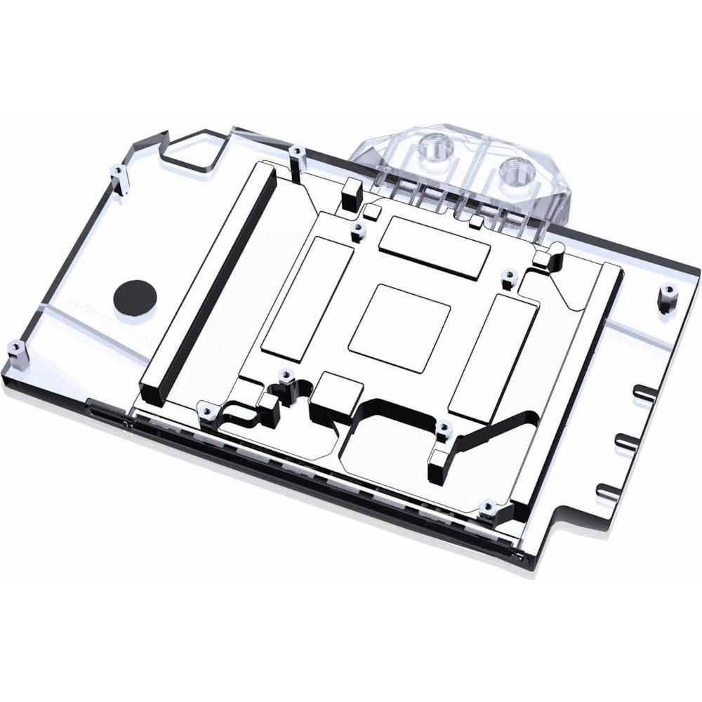 A large main feature product image of Bykski RTX 4090 RBW GPU Waterblock for ASUS ROG Strix-X & ASUS TUF  w/ Backplate