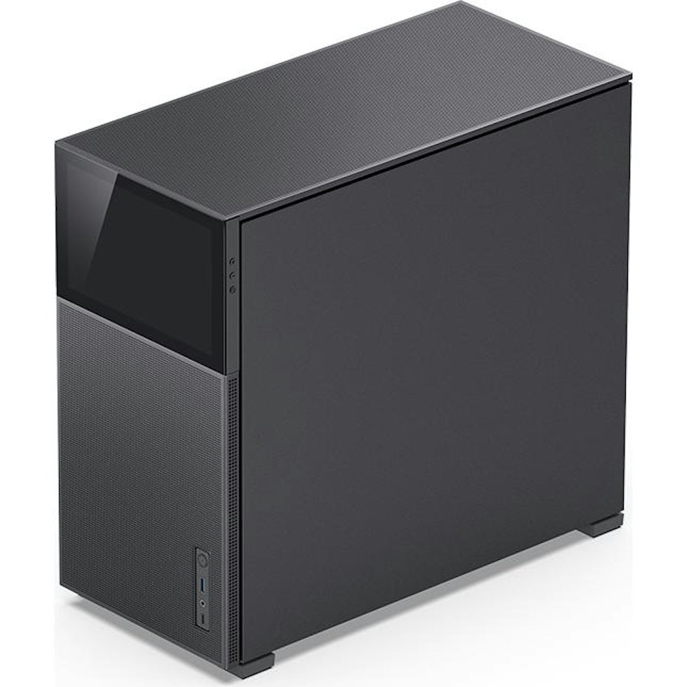 A large main feature product image of Jonsbo D41 Mesh ATX Case w/ LCD - Black