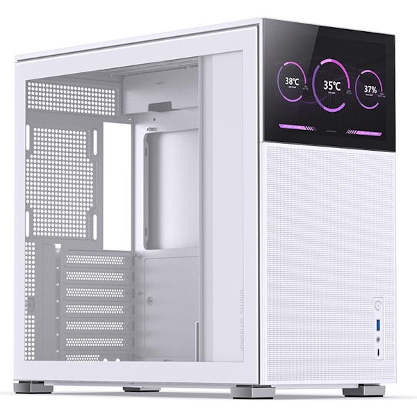 Jonsbo D41 MESH ATX Case w/ LCD (White) | PLE Computers