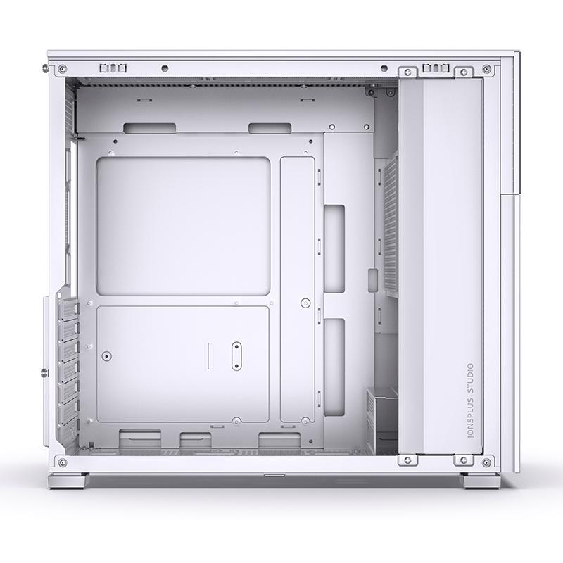 A large main feature product image of Jonsbo D41 MESH 35.4L Compact ATX Case w/ LCD (White)