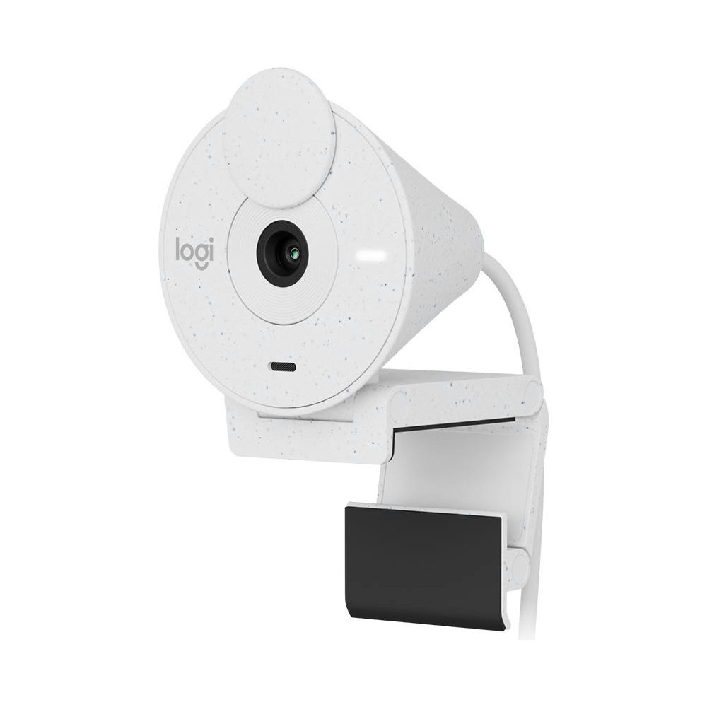 A large main feature product image of Logitech Brio 300 - 1080p30 Full HD Webcam (Off White)