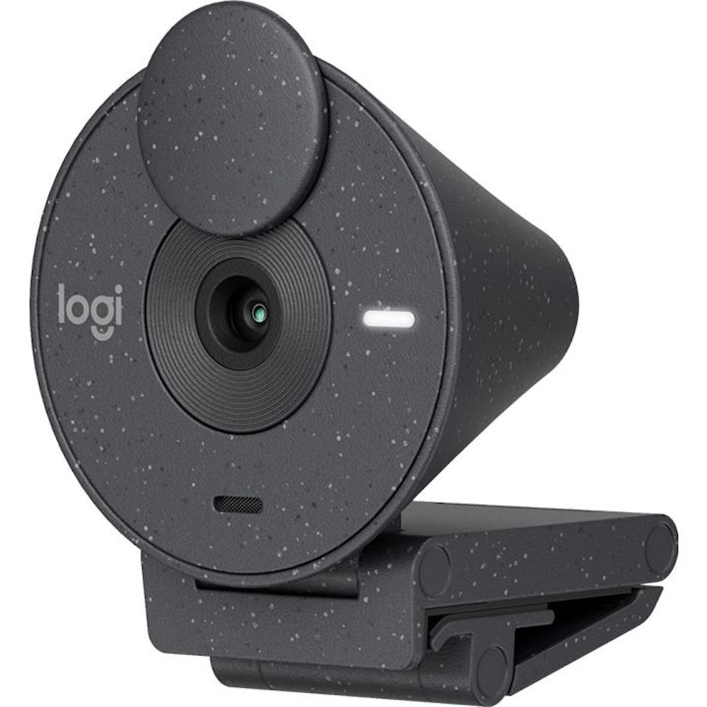 A large main feature product image of Logitech Brio 300 - 1080p30 Full HD Webcam (Graphite)