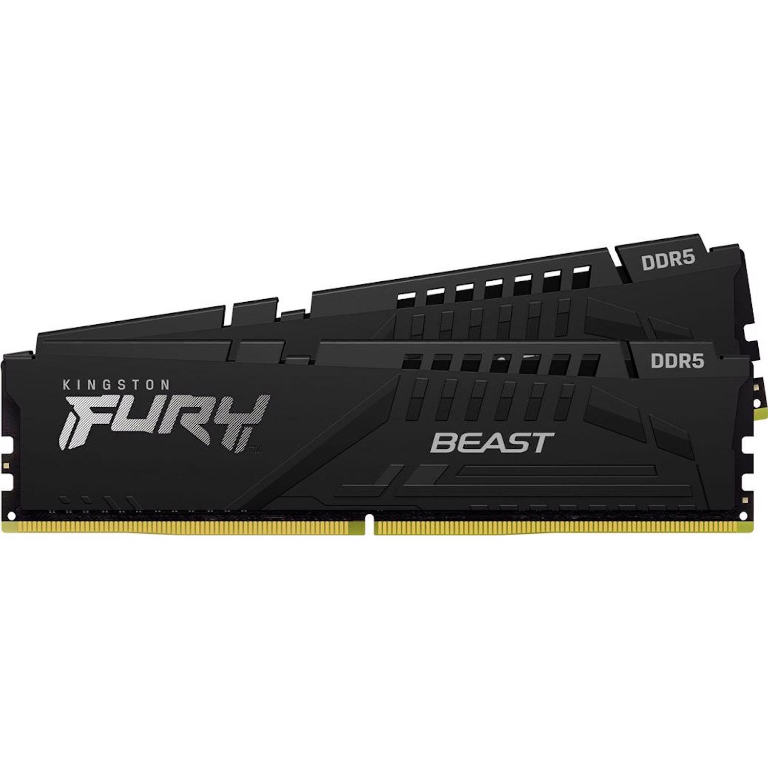 A large main feature product image of Kingston FURY Beast 64GB Kit (2x32GB) EXPO DDR5-6000 C36