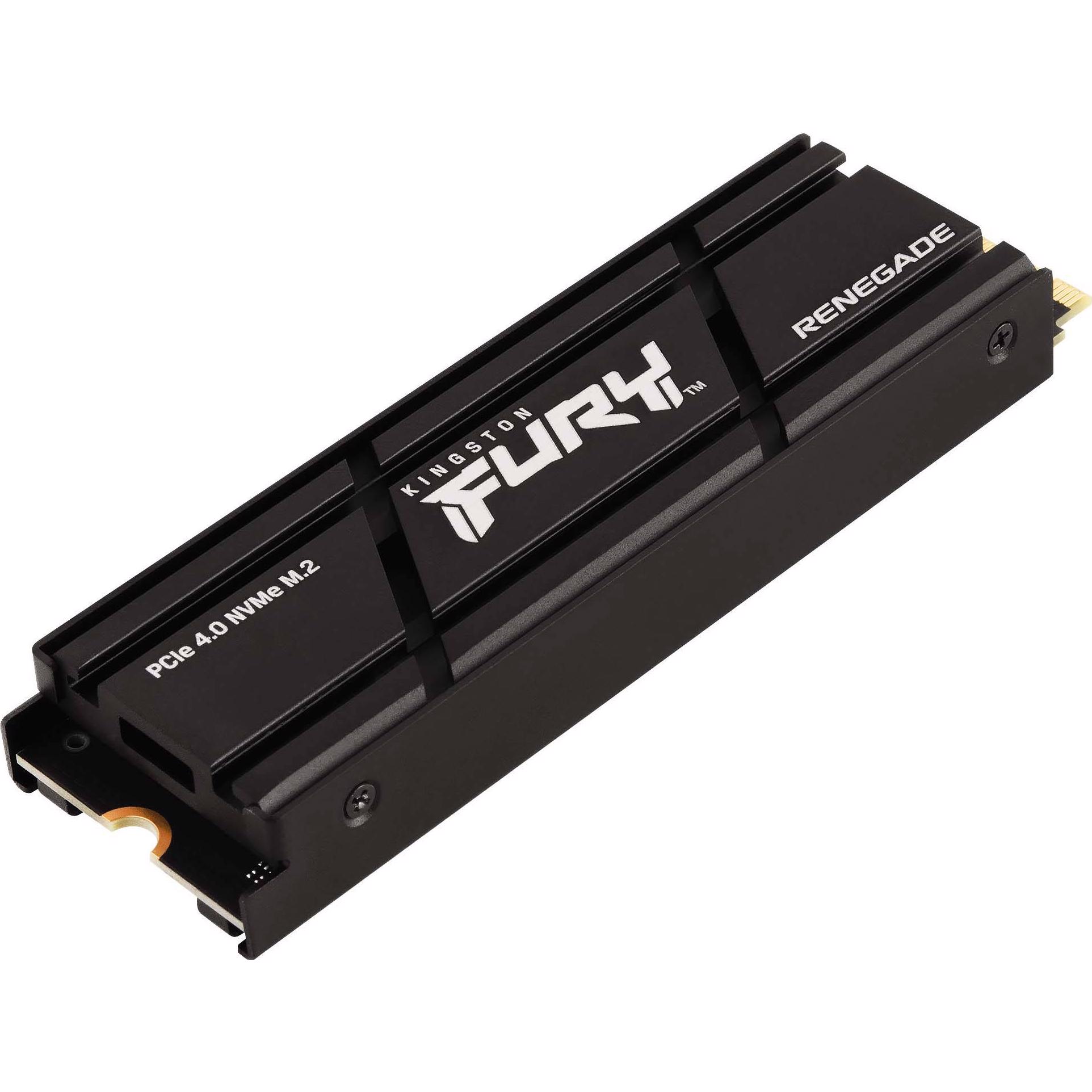 A large main feature product image of Kingston FURY Renegade w/Heatsink PCIe Gen4 NVMe M.2 SSD - 2TB