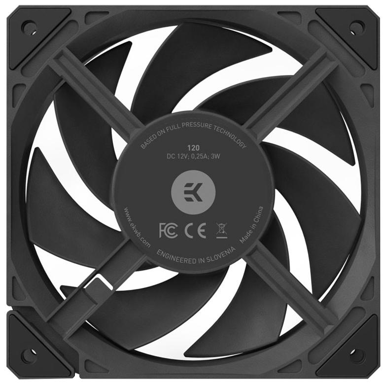 A large main feature product image of EK Loop FPT 120mm Fan - Black 