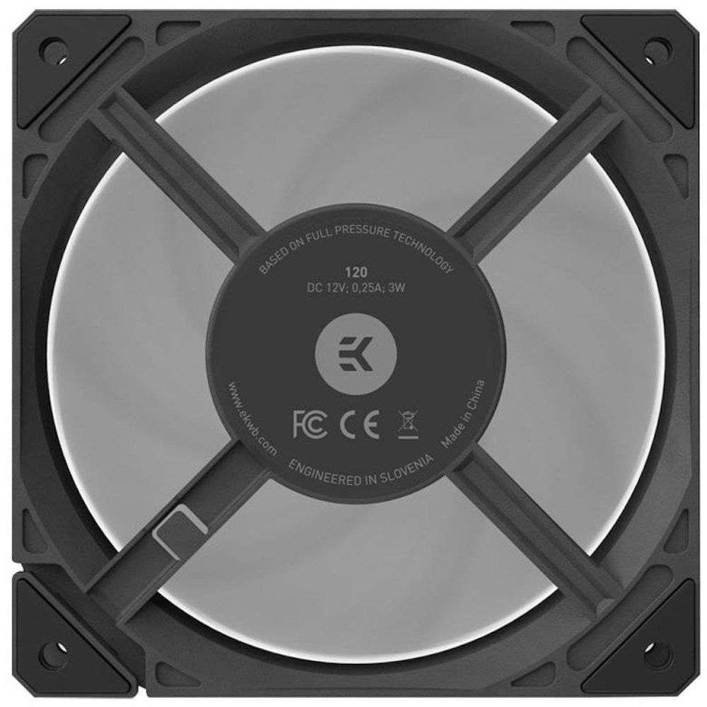 A large main feature product image of EK Loop FPT 120mm Fan - Black 