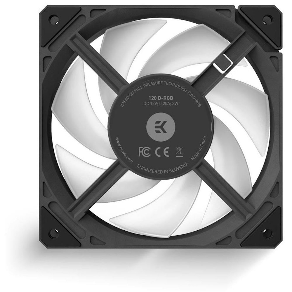 A large main feature product image of EK Loop FPT D-RGB 120mm Fan - Black