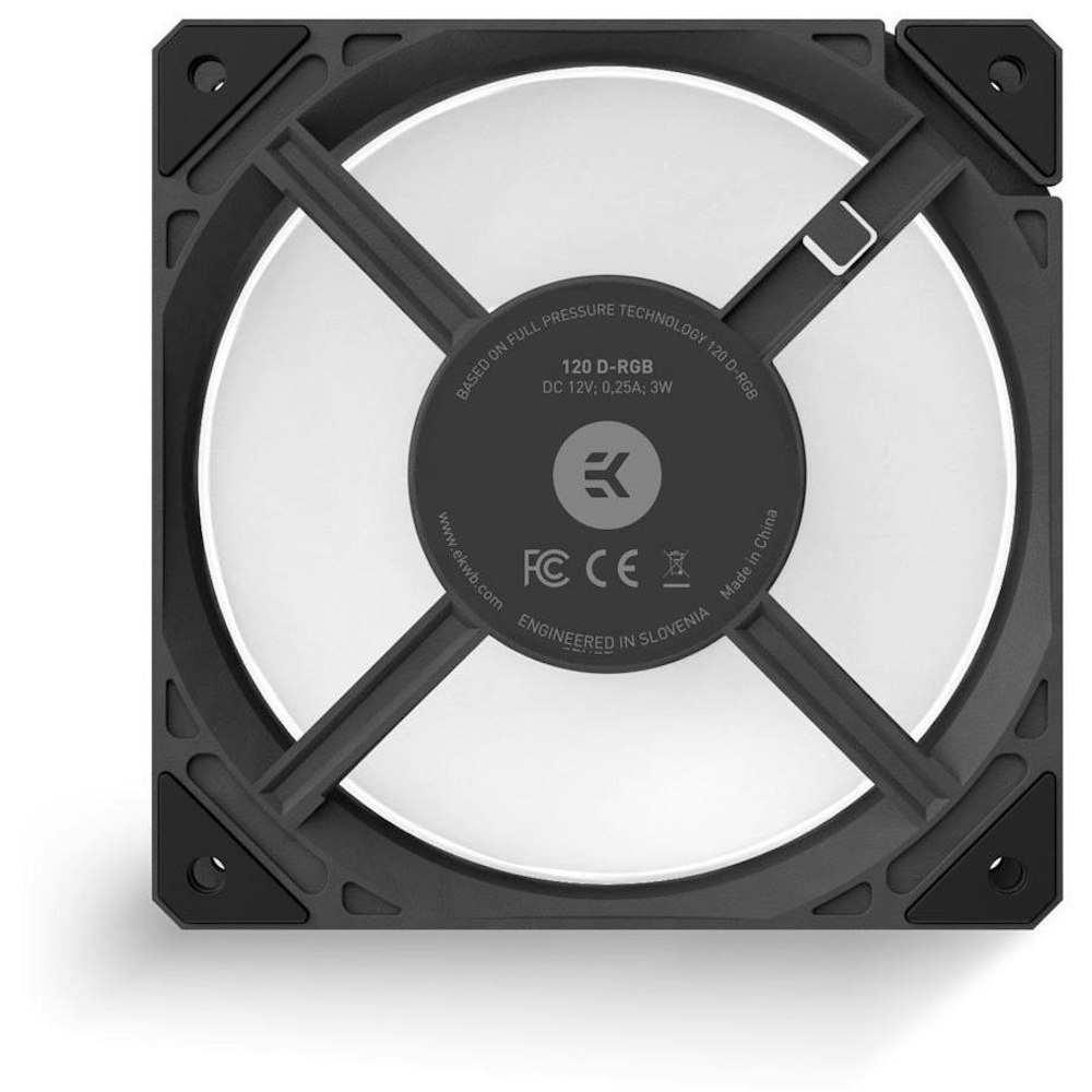 A large main feature product image of EK Loop FPT D-RGB 120mm Fan - Black