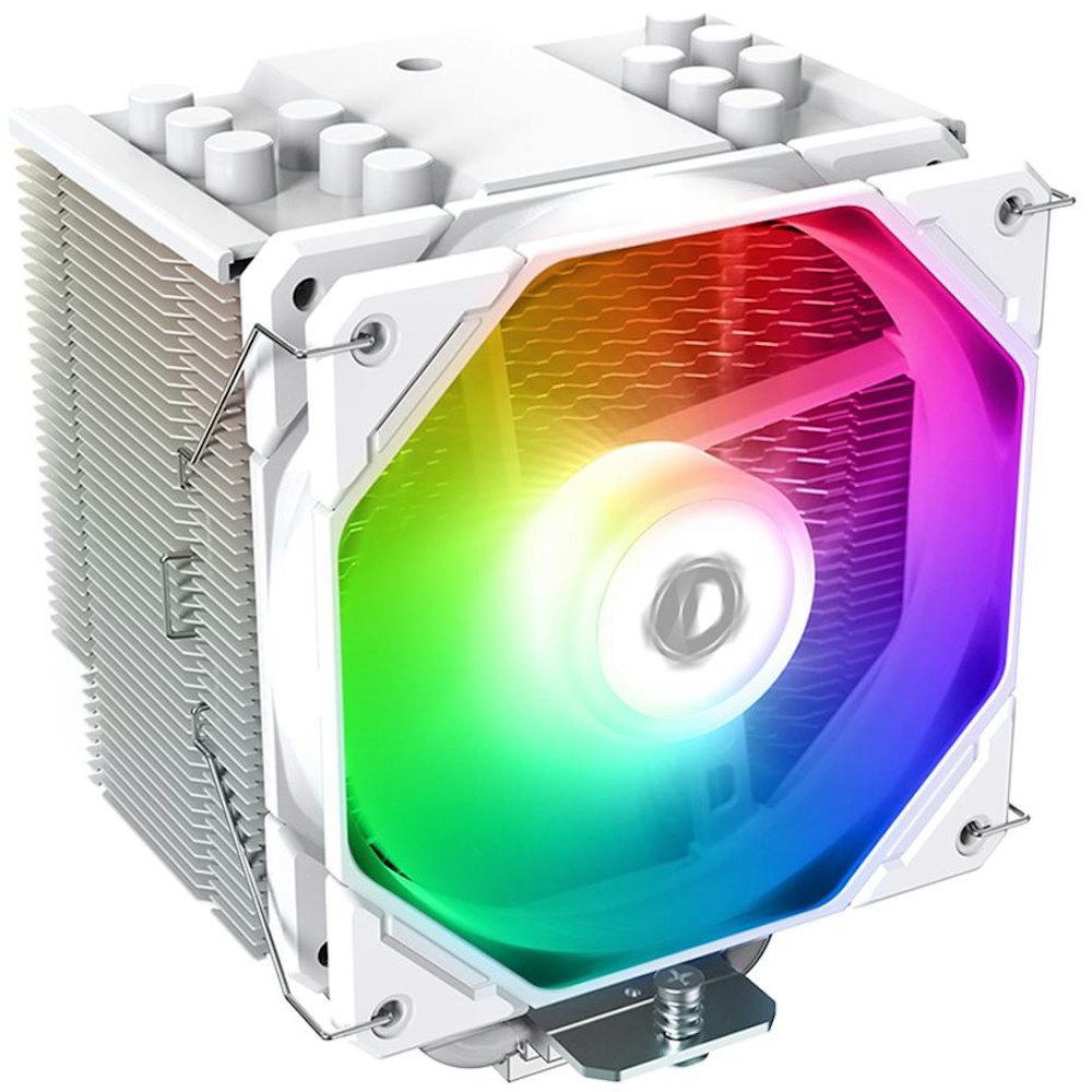 A large main feature product image of ID-COOLING Sweden Series SE-226-XT ARGB SNOW CPU Cooler