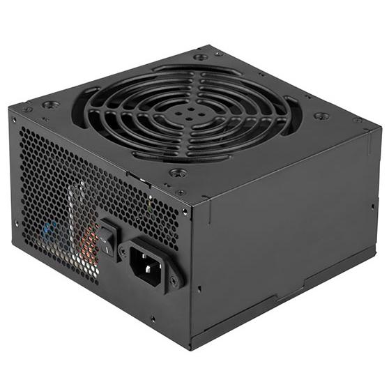 A large main feature product image of SilverStone Strider 550W Gold ATX PSU