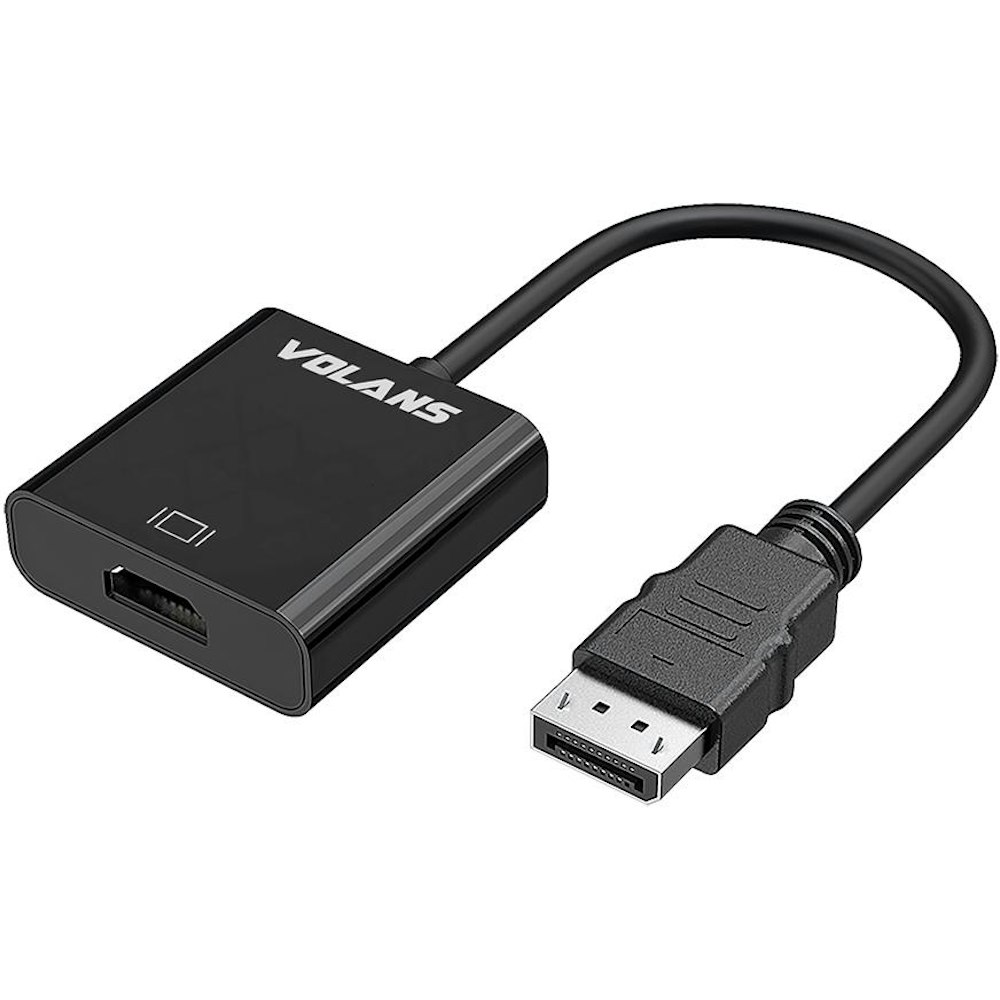 A large main feature product image of Volans DisplayPort to HDMI Converter