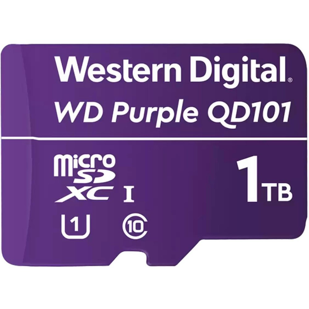 A large main feature product image of WD Purple Surveillance microSD Card - 1TB