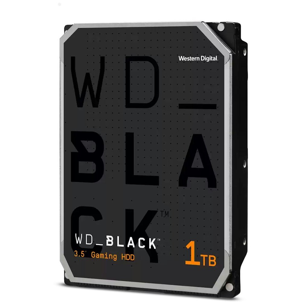 A large main feature product image of WD_BLACK 3.5" Gaming HDD - 1TB 64MB
