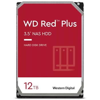 Product image of WD Red Plus 3.5" NAS HDD - 12TB 256MB - Click for product page of WD Red Plus 3.5" NAS HDD - 12TB 256MB