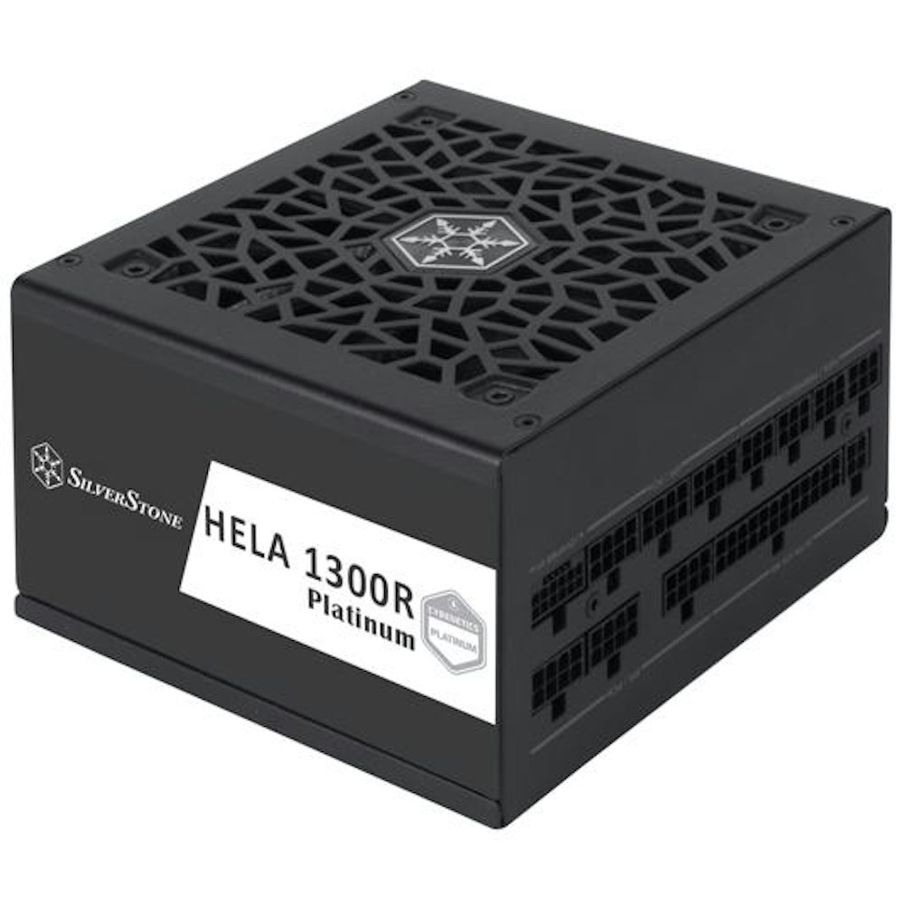 A large main feature product image of SilverStone HELA 1300R 1300W Platinum PCIe 5.0 ATX Modular PSU