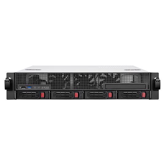 A large main feature product image of SilverStone RM21-304 2U 4-Bay Rackmount Server Chassis