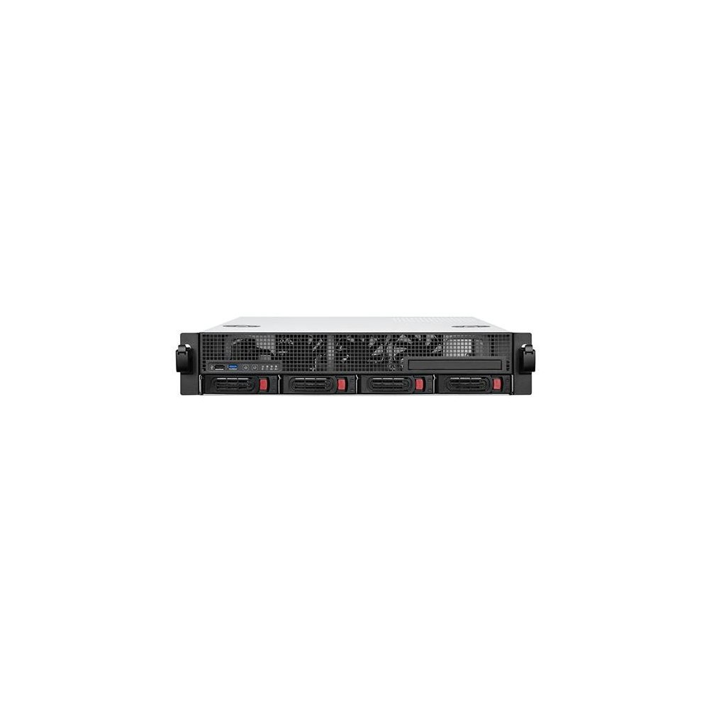 A large main feature product image of SilverStone RM21-304 2U Rackmount Case - Black