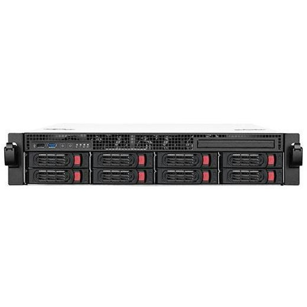 A large main feature product image of SilverStone RM21-308 2U Rackmount Case - Black