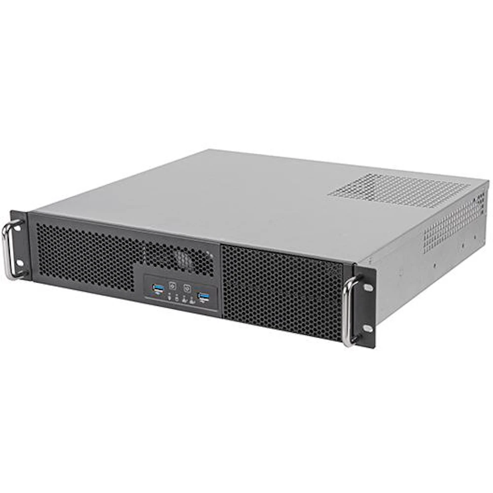 SilverStone RM23-502 Mini 2U Rackmount Industrial Server Chassis w/ Dual 5.25" Bays