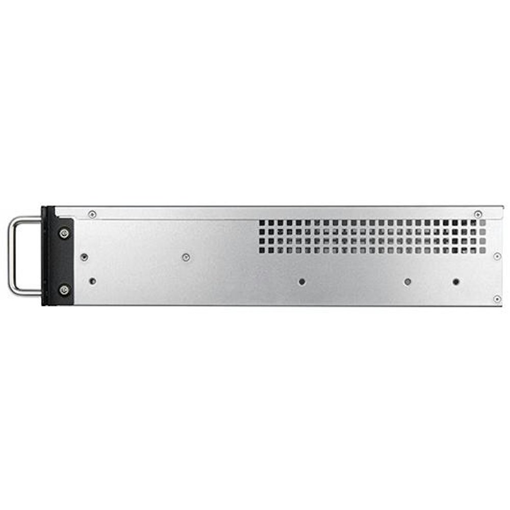 A large main feature product image of SilverStone RM23-502 Mini 2U Rackmount Case - Black