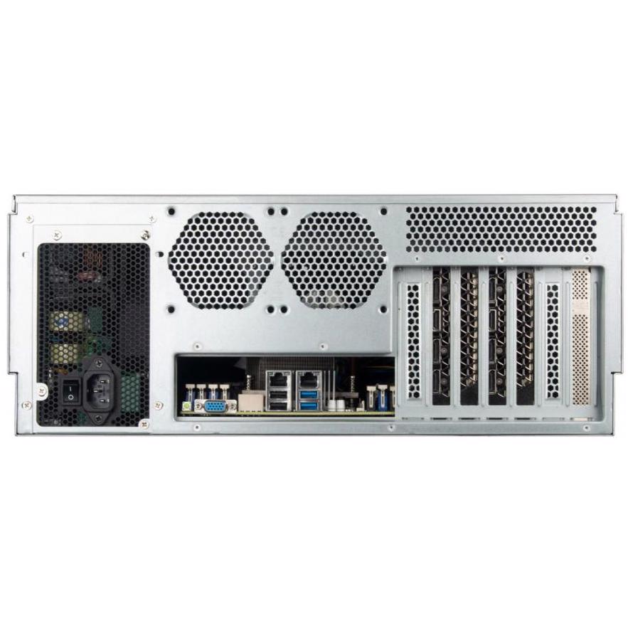 A large main feature product image of SilverStone RM43-320-RS 4U Rackmount Case