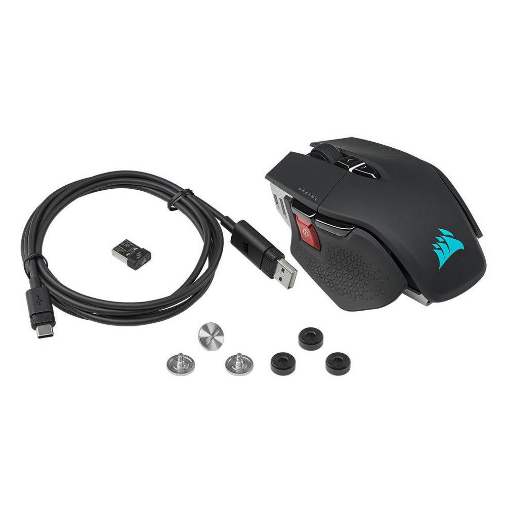 A large main feature product image of Corsair M65 RGB ULTRA WIRELESS Tunable FPS Gaming Mouse