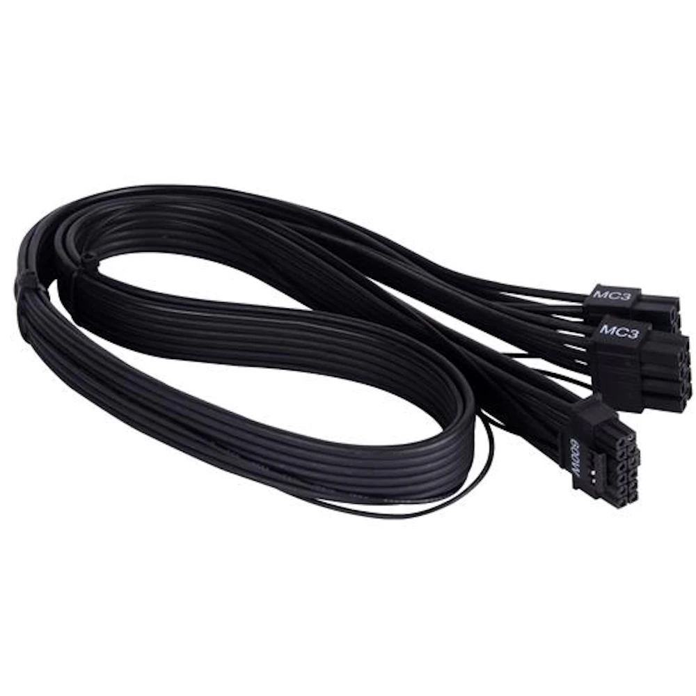 SilverStone 12V-2x6 Cable - 600W 2x8-Pin EPS to 12V-2x6 PCIe 5.0 Adapter