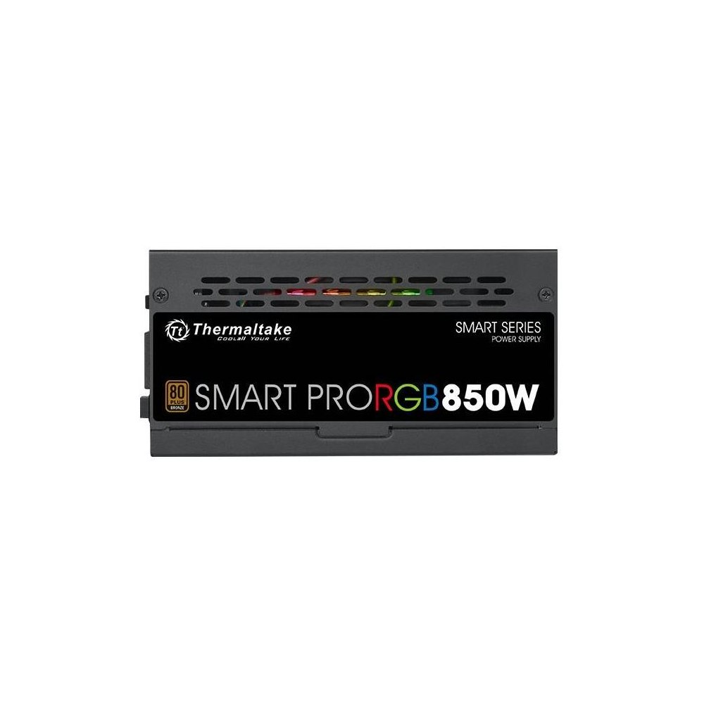 A large main feature product image of Thermaltake Smart Pro RGB - 850W 80PLUS Bronze ATX Modular PSU