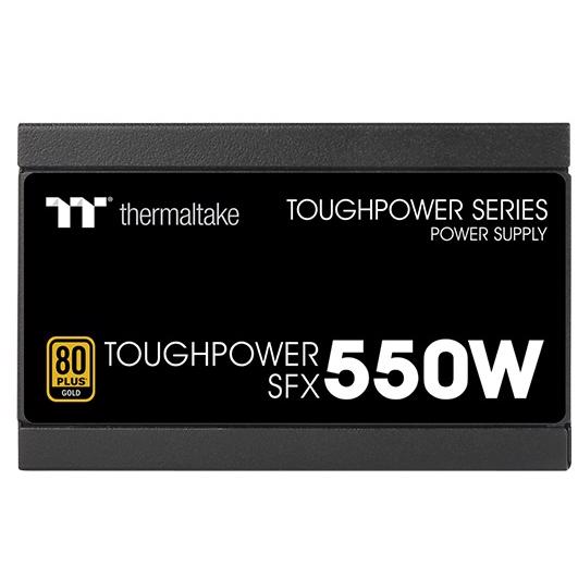A large main feature product image of Thermaltake Toughpower SFX - 550W Gold SFX Modular PSU