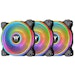 A product image of Thermaltake Riing Quad 12 RGB - 120mm Radiator Fan (3 Pack)