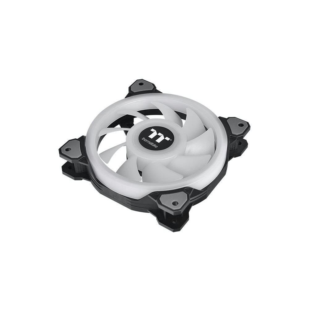 A large main feature product image of Thermaltake Riing Quad 12 RGB - 120mm Radiator Fan (3 Pack)