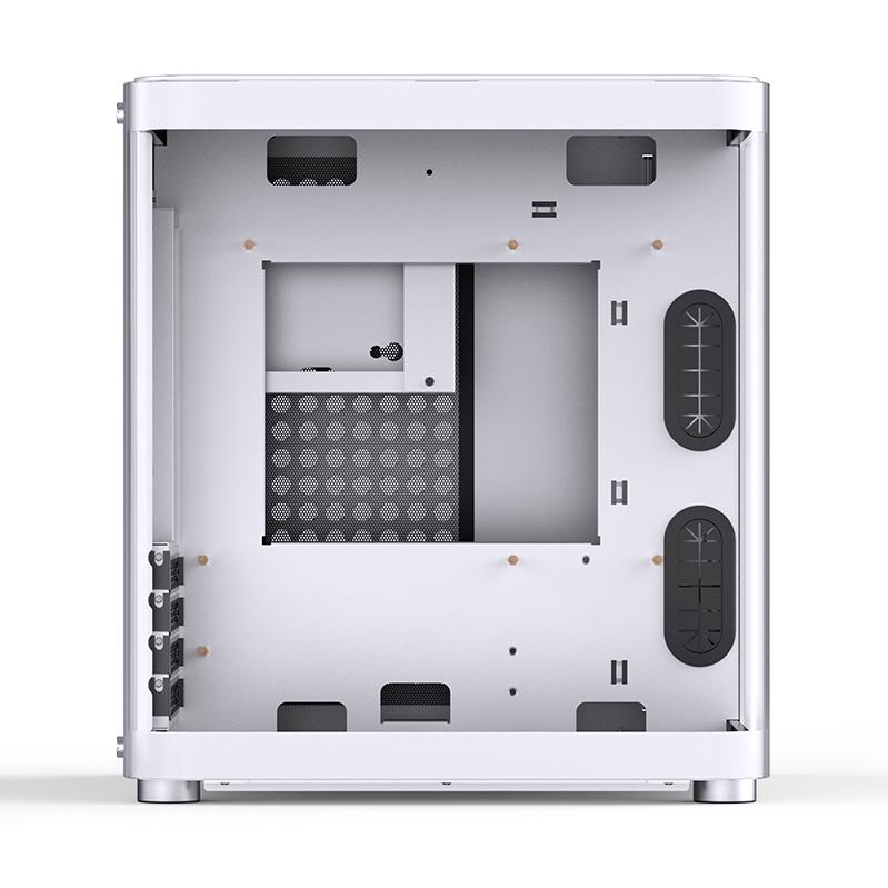 A large main feature product image of Jonsbo TK-1 Micro Tower mATX Case (White)