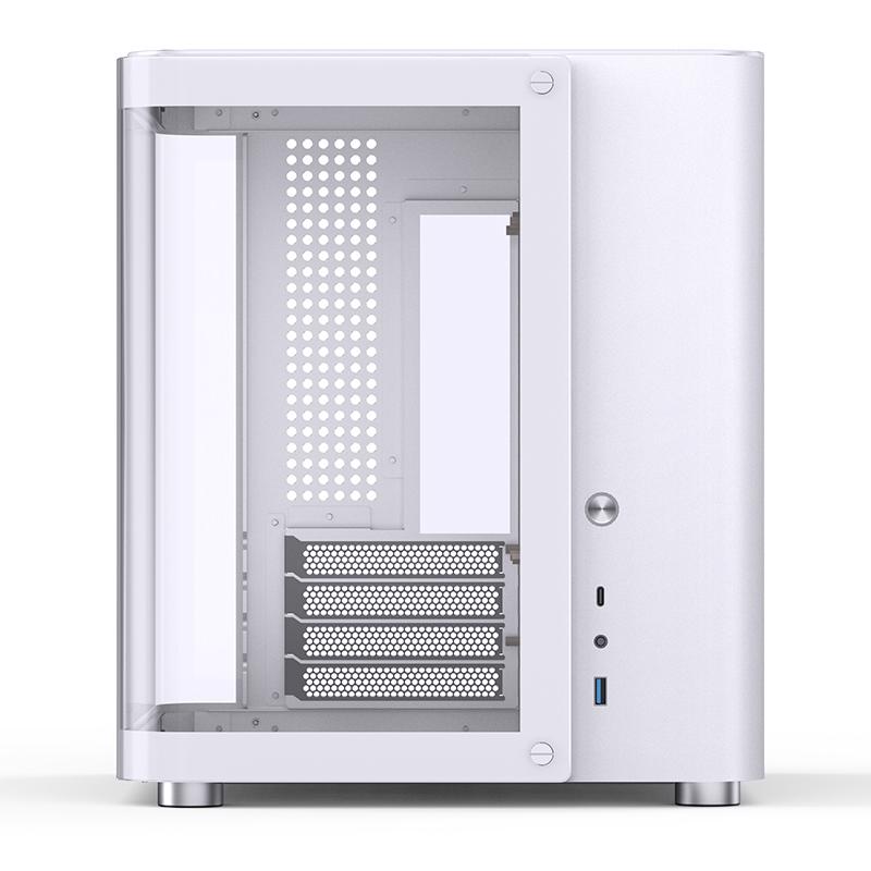 A large main feature product image of Jonsbo TK-1 Micro Tower mATX Case (White)