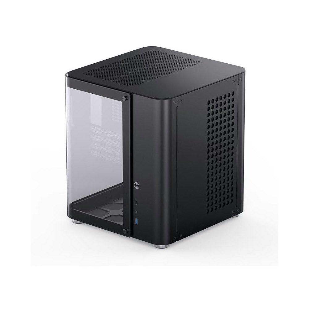 A large main feature product image of Jonsbo TK-1 Micro Tower mATX Case (Black)