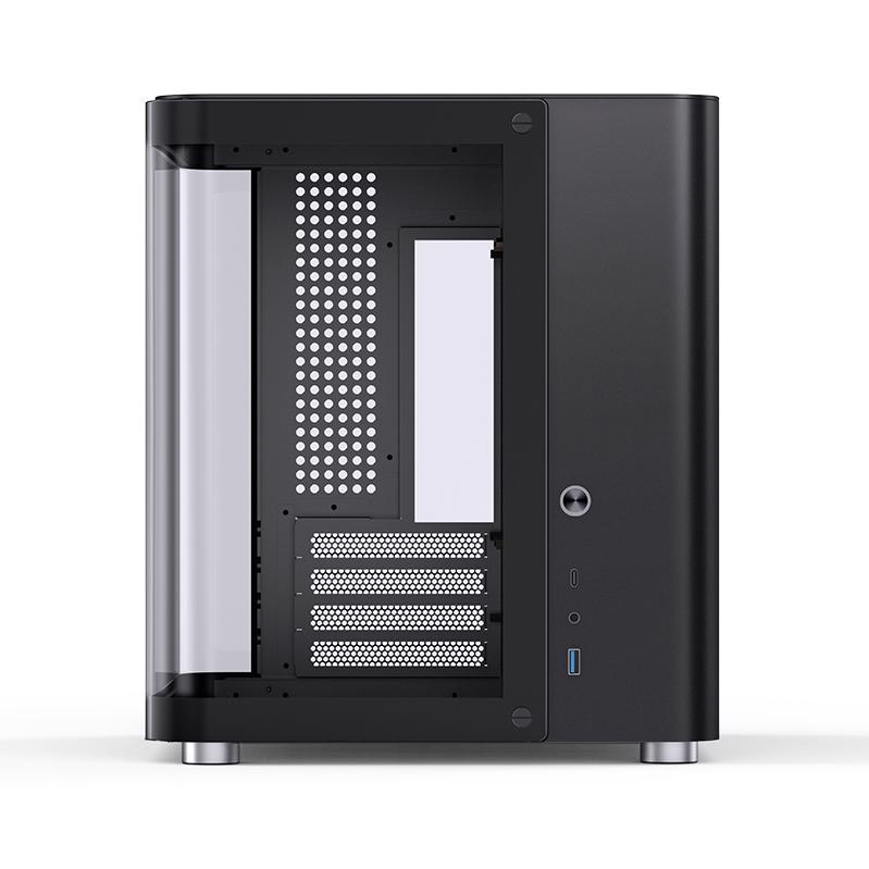 A large main feature product image of Jonsbo TK-1 Micro Tower mATX Case (Black)