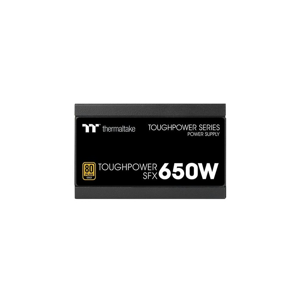 A large main feature product image of Thermaltake Toughpower SFX - 650W Gold SFX Modular PSU