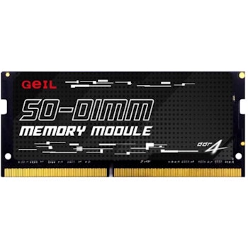 Product image of GeIL 16GB Single (1x16GB) DDR4 SO-DIMM 1.2V C19 2666MHz - Black - Click for product page of GeIL 16GB Single (1x16GB) DDR4 SO-DIMM 1.2V C19 2666MHz - Black