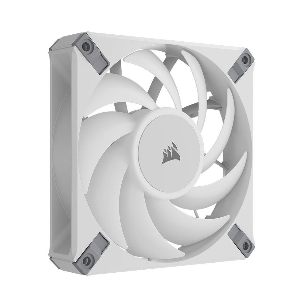 A large main feature product image of Corsair iCUE AF120 RGB ELITE 120mm PWM Triple Fan Kit - White