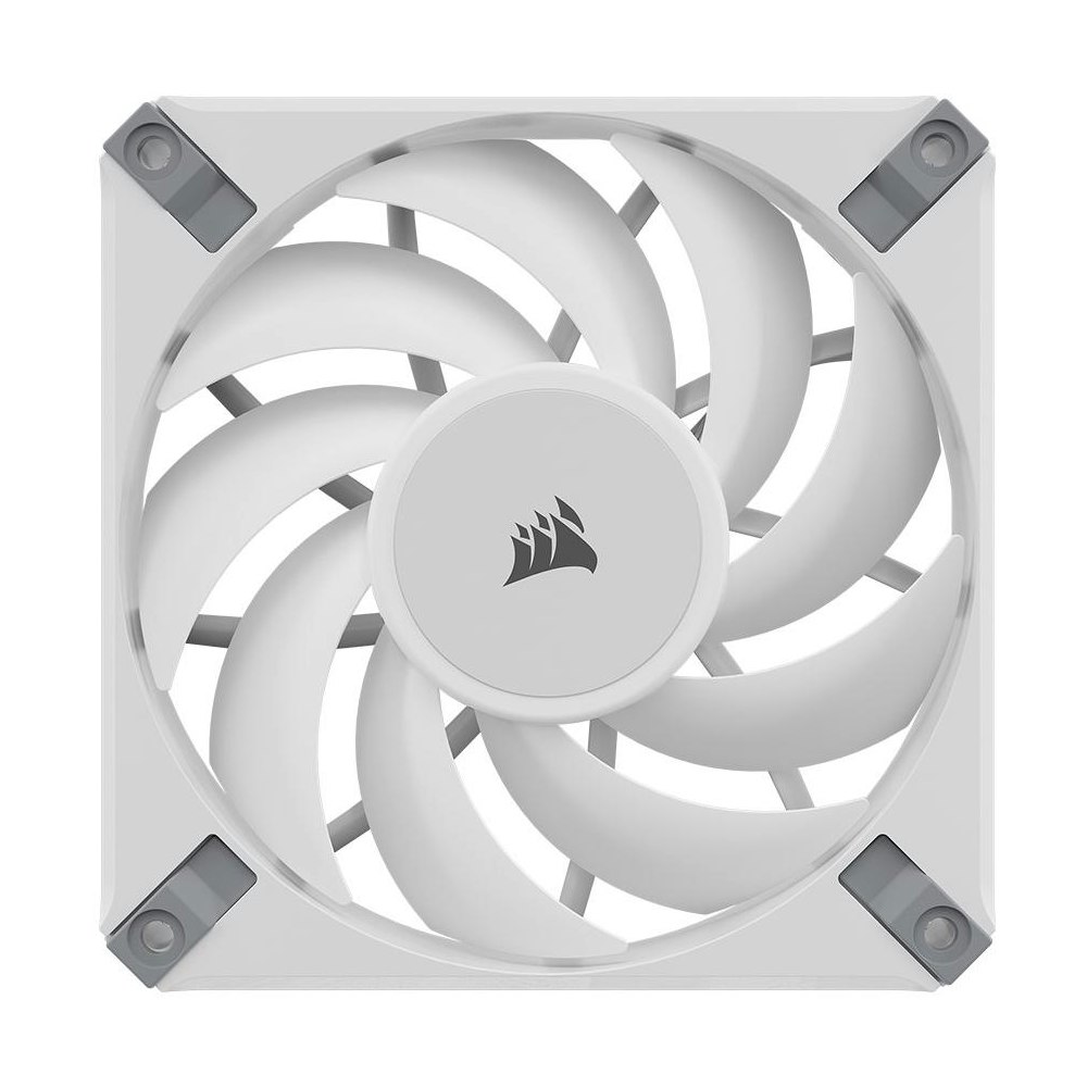 A large main feature product image of Corsair iCUE AF120 RGB ELITE 120mm PWM Triple Fan Kit - White