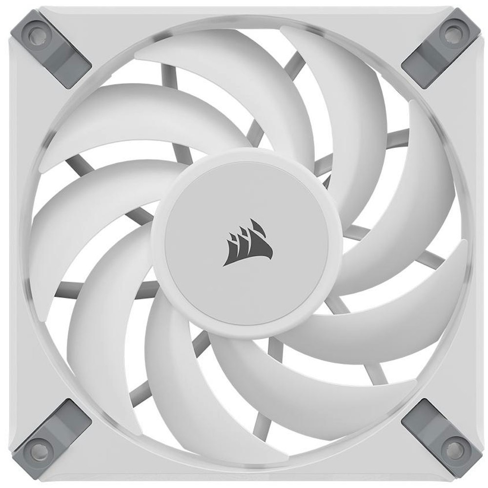 A large main feature product image of Corsair iCUE AF120 RGB ELITE 120mm PWM Fan - White
