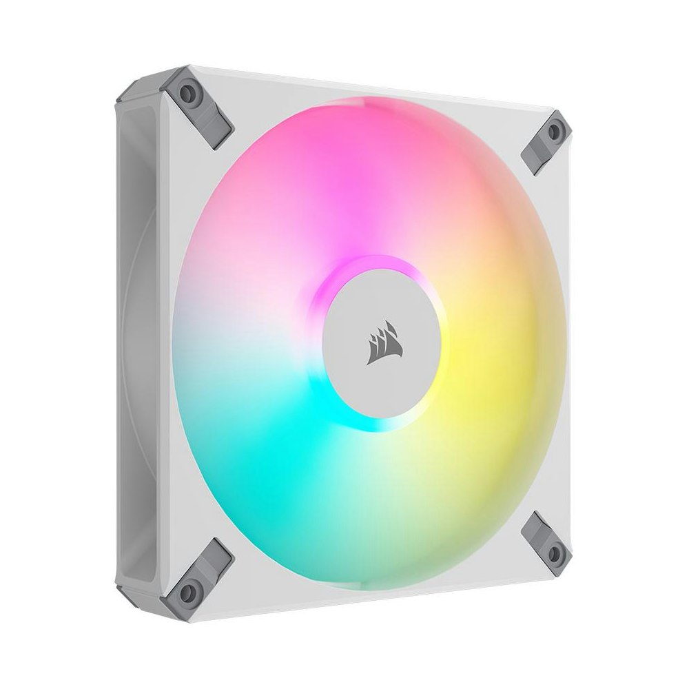 A large main feature product image of Corsair iCUE AF140 RGB ELITE - 140mm PWM Fan (White)