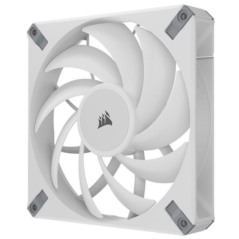 A large main feature product image of Corsair iCUE AF140 RGB ELITE - 140mm PWM Fan 2-Pack (White)
