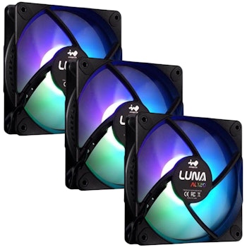 Product image of InWin LUNA AL120 120mm ARGB Case Fan - 3-Pack & Controller - Click for product page of InWin LUNA AL120 120mm ARGB Case Fan - 3-Pack & Controller