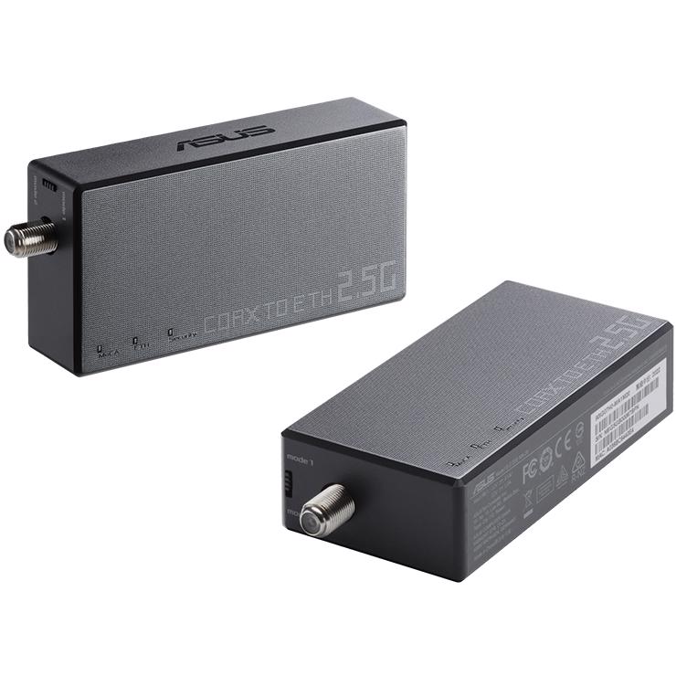 A large main feature product image of ASUS MA-25 Coax to Ethernet Adapter - 2 Pack
