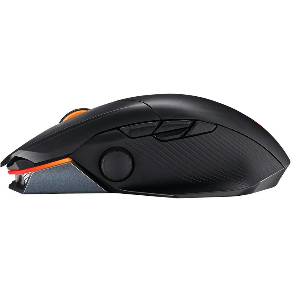 A large main feature product image of ASUS ROG Chakram X Origin Wireless Gaming Mouse